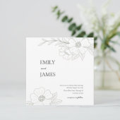 ワイルドバラシンプル結婚式招待状インセージ 招待状 (スタンド正面)