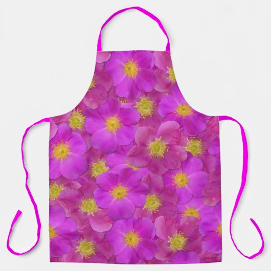 ワイルドバラシームレスパターン エプロン (正面)