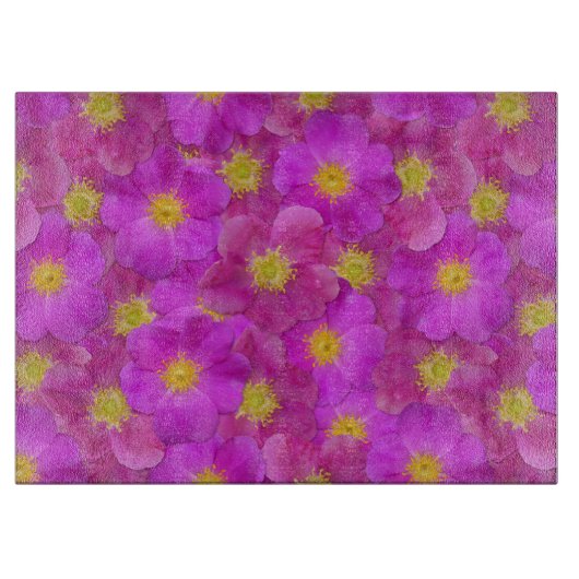 ワイルドバラシームレスパターン カッティングボード (正面)