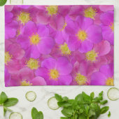 ワイルドバラシームレスパターン キッチンタオル (折り畳み)