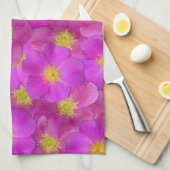 ワイルドバラシームレスパターン キッチンタオル (四つ折り)