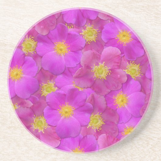 ワイルドバラシームレスパターン コースター (正面)