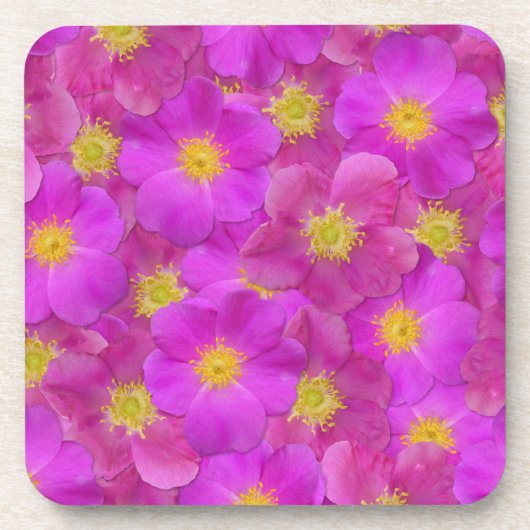 ワイルドバラシームレスパターン コースター (正面)