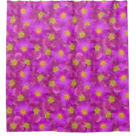 ワイルドバラシームレスパターン シャワーカーテン (正面)