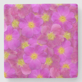 ワイルドバラシームレスパターン ストーンコースター