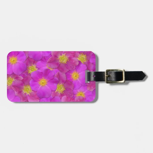 ワイルドバラシームレスパターン ラゲッジタグ (正面横)