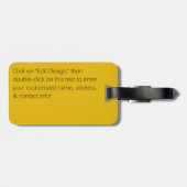 ワイルドバラシームレスパターン ラゲッジタグ (裏面横)