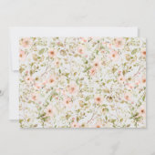 ワイルドバラファースト誕生日写真サンキューカード 招待状 (裏面)