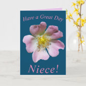 ワイルドバラフラワー誕生日カード(姪用) カード (黄色い花)