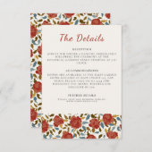 ワイルドバラフローラ花びらガーデンアジ結婚ーズ エンクロージャーカード (正面/裏面)