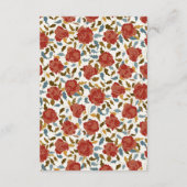 ワイルドバラフローラ花びらガーデンアジ結婚ーズ エンクロージャーカード (裏面)