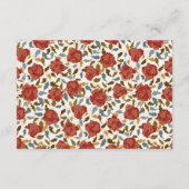 ワイルドバラフローラ花びらガーデンアジ結婚ーズ エンクロージャーカード (裏面)