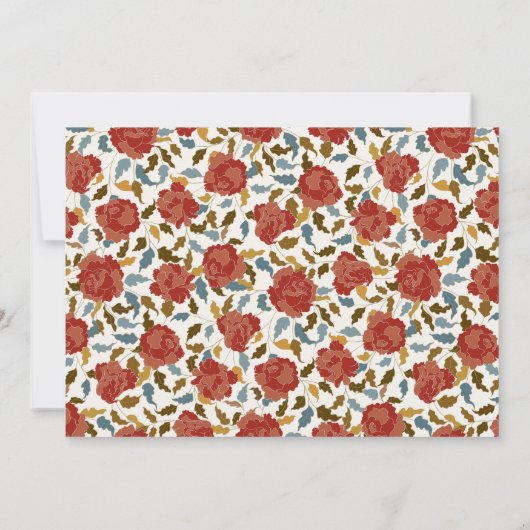 ワイルドバラフローラ花びらガーデンアジ結婚ーズ セーブザデート (裏面)