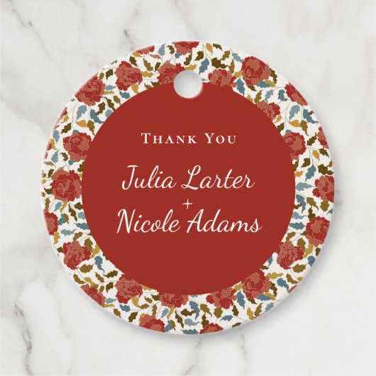 ワイルドバラフローラ花びらガーデンアジ結婚ーズ フェイバータグ (正面)