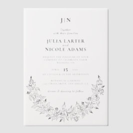 ワイルドバラフローラ花びらガーデンアジ結婚ーズ ベラム紙招待状