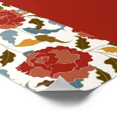 ワイルドバラフローラ花びらガーデンアジ結婚ーズ ポスター (角)