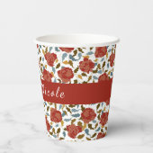 ワイルドバラフローラ花びらガーデンアジ結婚ーズ 紙コップ (裏面)