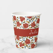 ワイルドバラフローラ花びらガーデンアジ結婚ーズ 紙コップ (正面)