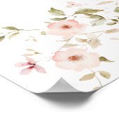 ワイルドバラベビーファースト誕生日ウェルカムサイン ポスター (角)