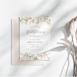 ワイルドバラベビーファースト誕生日招待状