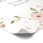 ワイルドバラベビー最初の誕生日年統計サイン ポスター (角)