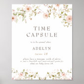 ワイルドバラベビー最初の誕生日時間カプセルサイン ポスター (正面)