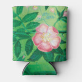 ワイルドバラローザカニナ開花 缶クーラー (正面)