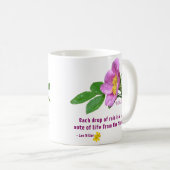ワイルドバラワイルドフラワーレイン引用文 コーヒーマグカップ (正面右)