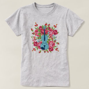 ワイルドバラヴァイオリンTシャツウィメンズ Tシャツ