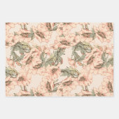 ワイルドバラヴィンテージコーディネート女の子ベビーシャワー ラッピングペーパーシート (正面2)