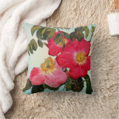 ワイルドバラヴィンテージレトロミッドセンチュリーヴィンテージプリント クッション (ブランケット)