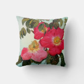 ワイルドバラヴィンテージレトロミッドセンチュリーヴィンテージプリント クッション (正面)