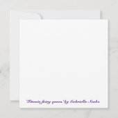 ワイルドバラ妖精の正方形のグリーティングカード カード (裏面)