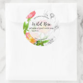 ワイルドバラ手作り石鹸スキンケア製品ラベル ラウンドシール (バッグ)