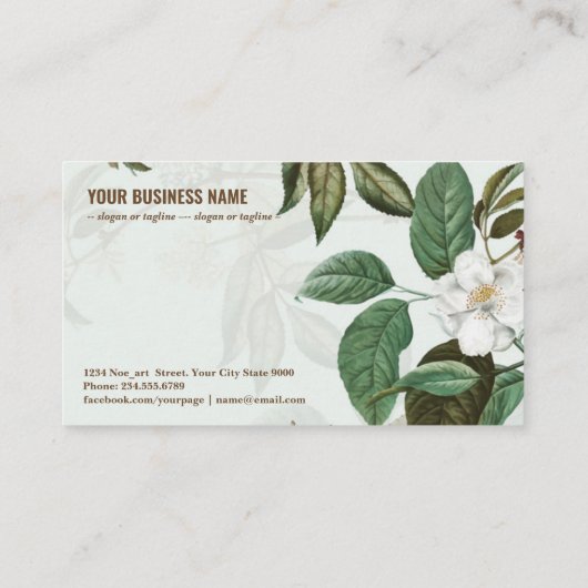 ワイルドバラ枠 名刺 (裏面)