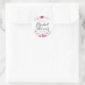 ワイルドバラ水カラーフローラブライダルシャワー ラウンドシール (バッグ)