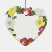 ワイルドバラ編集可能マザーズデイセラミックオーナメント セラミックオーナメント (裏面)