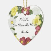 ワイルドバラ編集可能マザーズデイセラミックオーナメント セラミックオーナメント (左)