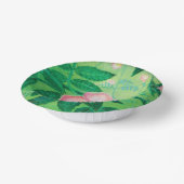 ワイルドバラ花イラストレーション ペーパーボウル (傾斜あり)