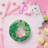 ワイルドバラ花イラストレーション ペーパーボウル (パーティー)