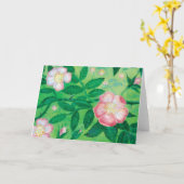 ワイルドバラ花誕生日 カード (黄色い花)