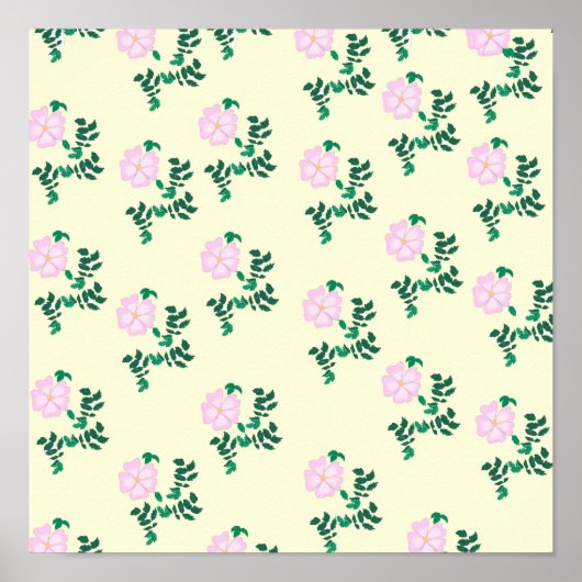 ワイルドバラ花 ポスター (正面)