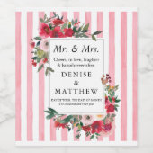 ワイルドバラ&アーモンドブロッサムワインラベル ワインラベル (シングルラベル)