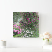 ワイルドバラ スクエア壁時計 (ホーム)