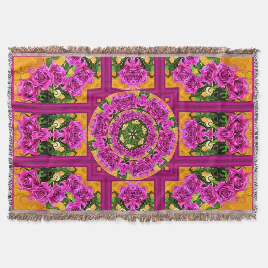 ワイルドバラ スローブランケット (正面)