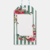 ワイルドバラ&バジルグリーンストライプワインラベル ギフトタグ (裏面)