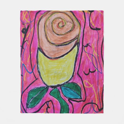 ワイルドバラ フリースブランケット (正面)