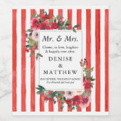 ワイルドバラ&ポインチアナレッドワインラベル ワインラベル (シングルラベル)