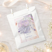 ワイルドバラ&ラベンダーサマーフラワー結婚ズ フェイバーバッグ (クリップ留めされた状態)