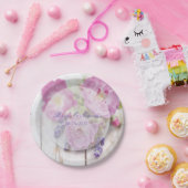 ワイルドバラ&ラベンダーサマーフラワー結婚ズ ペーパープレート (パーティー)